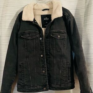 Hollister  Dark Denim Jacket with Cream Lining